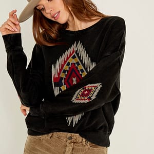 Five Jeans- Sweat Acid Grey/Framboise