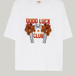 Five Jeans- T-Shirt Good Luck Blanc
