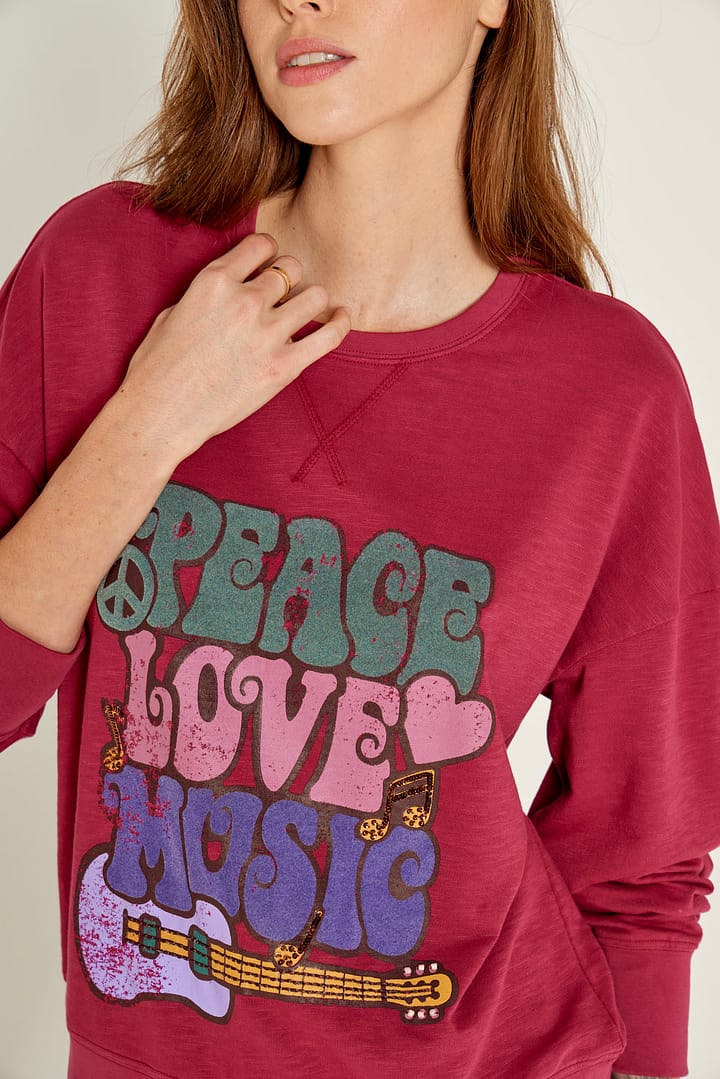 Five Jeans- T-Shirt Peace Framboise