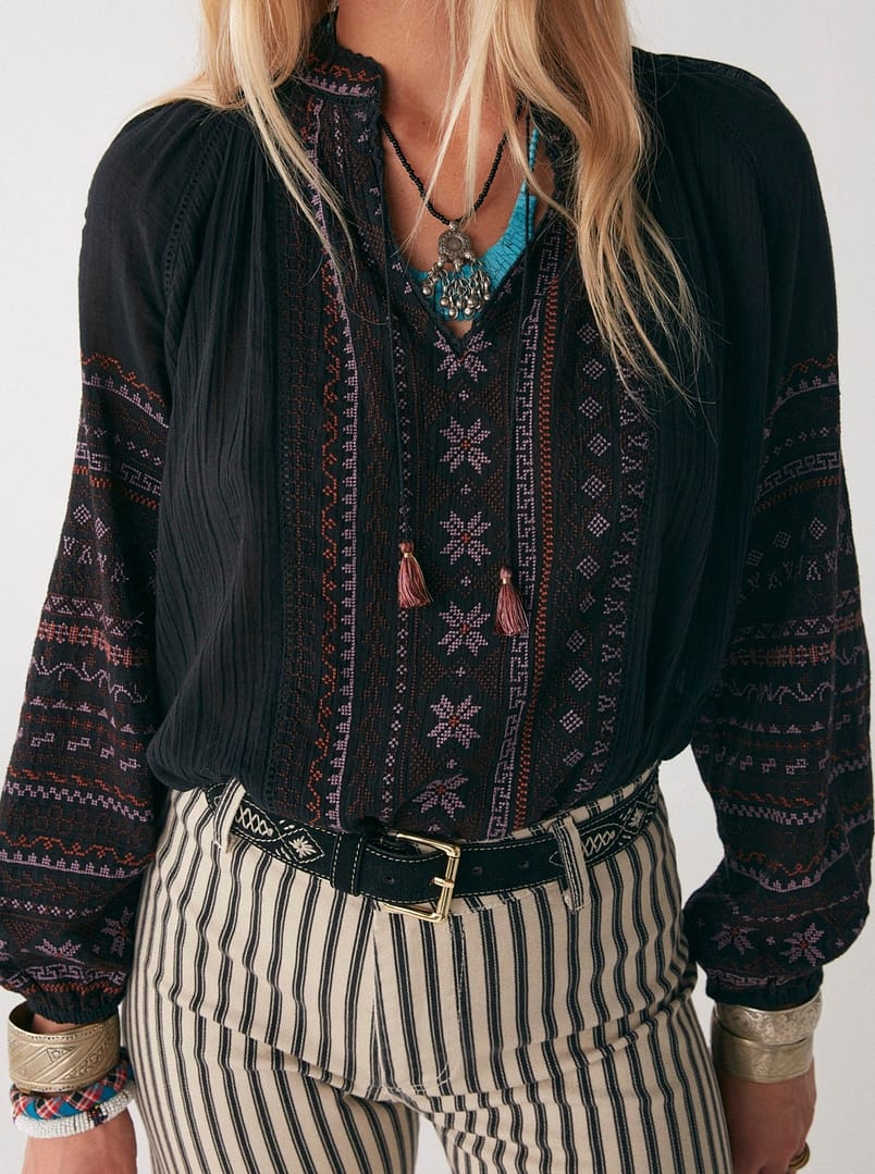 Maison Hotel- Blouse Regine Noir