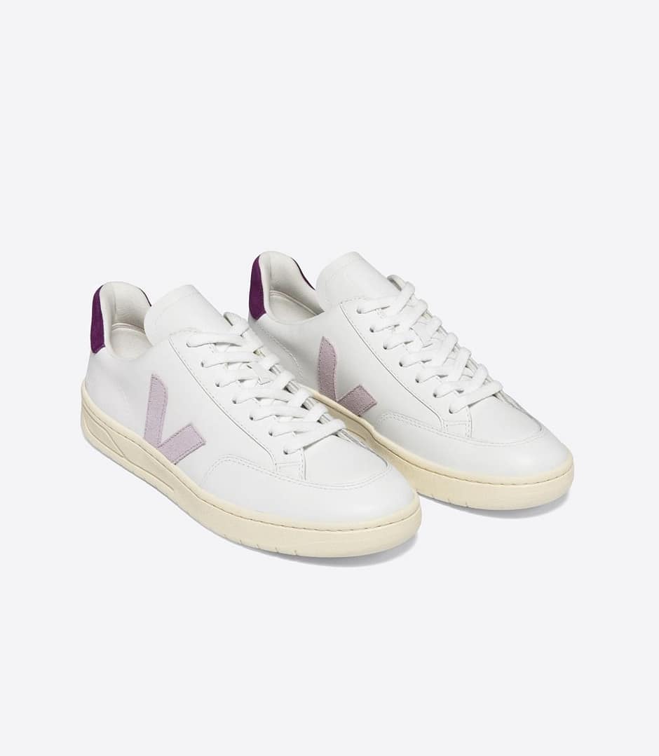 V-12 Leather Extra White Parme Magenta