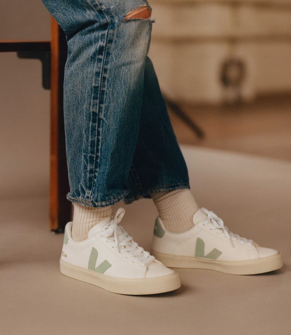 Veja- Campo Chromefree Leather White Matcha